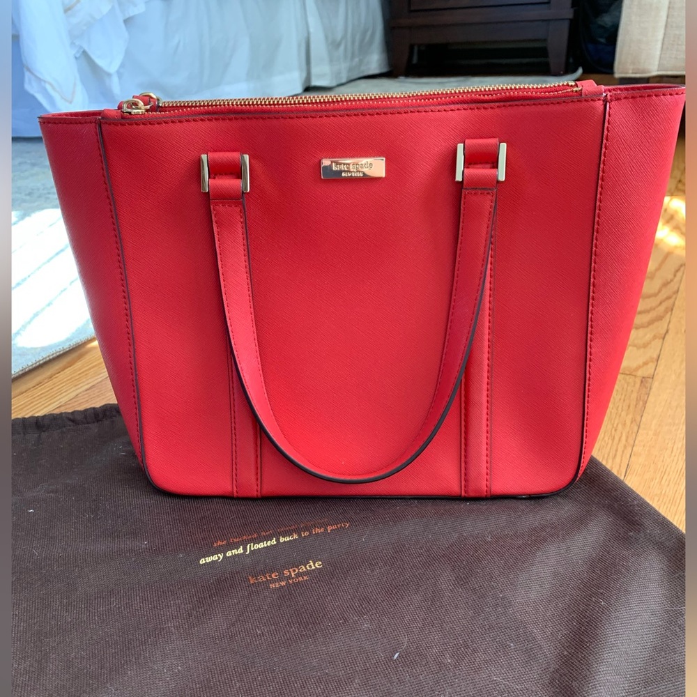 Kate Spade Red Leather Handbag
